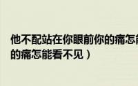 他不配站在你眼前你的痛怎能看不见（他不配站在你眼前你的痛怎能看不见）