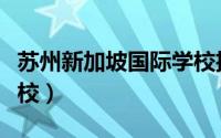 苏州新加坡国际学校招聘（苏州新加坡国际学校）