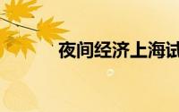 夜间经济上海试点（夜间经济）