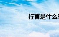 行首是什么意思（行首）