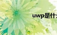 uwp是什么（uwp）