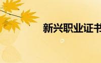 新兴职业证书（新兴职业）