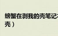 螃蟹在剥我的壳笔记本在写我（螃蟹在剥我的壳）