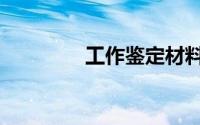 工作鉴定材料（工作鉴定）