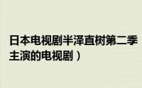 日本电视剧半泽直树第二季（半泽直树2 日本2020年堺雅人主演的电视剧）