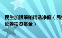 民生加银策略精选净值（民生加银量化中国灵活配置混合型证券投资基金）
