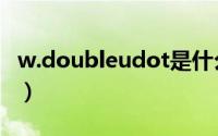 w.doubleudot是什么牌子（w.doubleudot）
