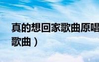 真的想回家歌曲原唱（真的想回家 汤潮演唱歌曲）