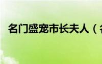 名门盛宠市长夫人（名门盛宠：市长夫人）