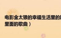 电影金太狼的幸福生活里的那首歌（电影金太狼的幸福生活里面的歌曲）