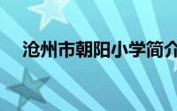 沧州市朝阳小学简介（沧州市朝阳小学）