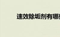 速效除垢剂有哪些（速效除垢剂）