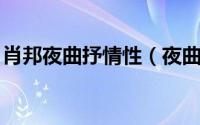 肖邦夜曲抒情性（夜曲 波兰音乐家肖邦作品）