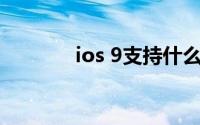 ios 9支持什么软件（iOS 9）