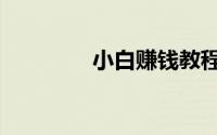 小白赚钱教程（小白赚钱）