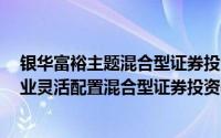 银华富裕主题混合型证券投资基金180012（银华高端制造业灵活配置混合型证券投资基金）
