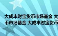 大成丰财宝货币市场基金 大成丰财宝货币B（大成丰财宝货币市场基金 大成丰财宝货币B）