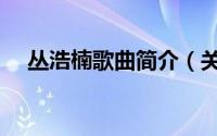 丛浩楠歌曲简介（关于丛浩南详细介绍）
