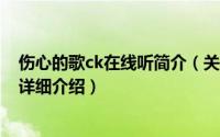 伤心的歌ck在线听简介（关于伤心的歌 CK、光光演唱歌曲详细介绍）