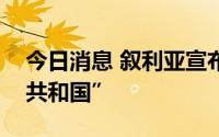 今日消息 叙利亚宣布承认乌克兰东部两个“共和国”