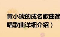 黄小琥的成名歌曲简介（关于重来 黄小琥演唱歌曲详细介绍）