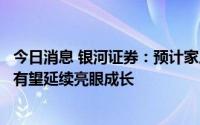 今日消息 银河证券：预计家居全年订单有所保障，整装渠道有望延续亮眼成长