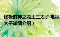 终极封神之龙王三太子 电视剧简介（关于终极封神之龙王三太子详细介绍）
