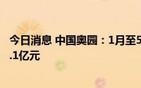 今日消息 中国奥园：1月至5月物业合同销售金额累计约119.1亿元