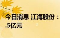 今日消息 江海股份：今年规划超容业务营收3.5亿元