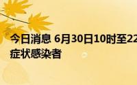 今日消息 6月30日10时至22时，青岛黄岛区新增4例本土无症状感染者