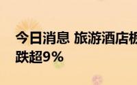 今日消息 旅游酒店板块震荡下跌，西安饮食跌超9%