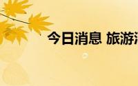 今日消息 旅游酒店股批量跌停