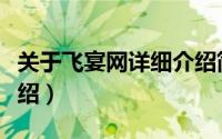 关于飞宴网详细介绍简介（关于飞宴网详细介绍）