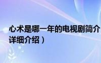 心术是哪一年的电视剧简介（关于心术 2012年国产电视剧详细介绍）