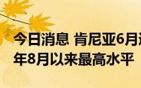 今日消息 肯尼亚6月通胀率达7.9%，达2017年8月以来最高水平