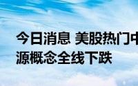 今日消息 美股热门中概股多数上涨，但新能源概念全线下跌