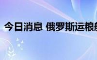 今日消息 俄罗斯运粮船抵达土耳其卡拉苏港