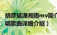 胡彦斌潇湘雨mv简介（关于潇湘雨 胡彦斌演唱歌曲详细介绍）
