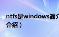 ntfs是windows简介（关于NTFS DOS详细介绍）