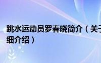 跳水运动员罗春晓简介（关于陈晓丹 中国跳水队前运动员详细介绍）