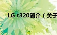 LG t320简介（关于LG T300详细介绍）