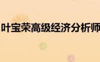 叶宝荣高级经济分析师、市场策划师详细介绍
