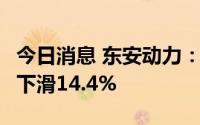 今日消息 东安动力：6月本部发动机销量同比下滑14.4%