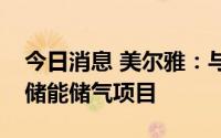 今日消息 美尔雅：与新能燃气签协议，投资储能储气项目