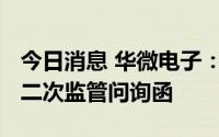 今日消息 华微电子：延期回复公司2021年报二次监管问询函