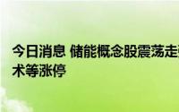 今日消息 储能概念股震荡走强，创业板股同飞股份、科信技术等涨停
