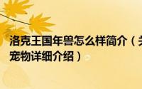 洛克王国年兽怎么样简介（关于年兽 游戏《洛克王国》中的宠物详细介绍）