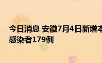 今日消息 安徽7月4日新增本土确诊病例52例、本土无症状感染者179例