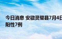今日消息 安徽灵璧县7月4日新增无症状感染者15例、初筛阳性7例