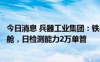 今日消息 兵器工业集团：铁马集团生产交付移动核酸检测方舱，日检测能力2万单管